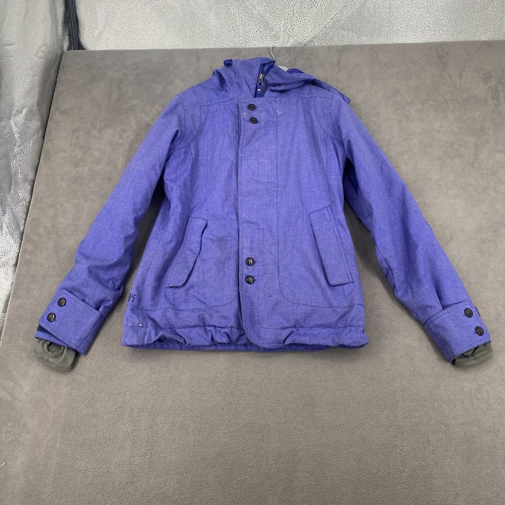 Burton Dryride Ski Jacket Womens Small Blue Full Zip Snowboarding Outdoor Hiking
